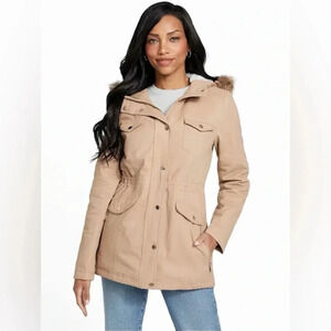 Guess Dajar Tan Colored Long Jacket Size Large